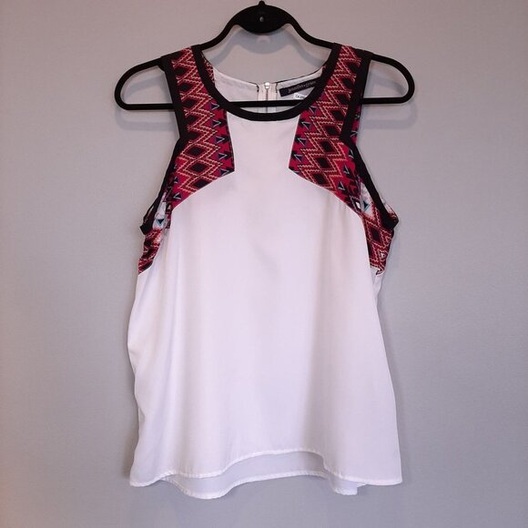 JENNIFER & GRACE Sleeveless Aztec Trim Flowy - Picture 10 of 13